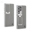 Samsung Galaxy S24 Ultra Grey Titanium Leather Case – Elegant Protective Back Cover
