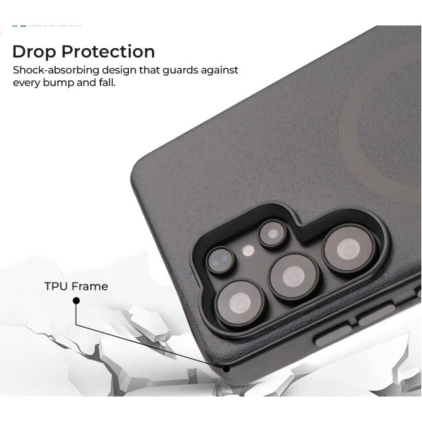 Samsung S25 Ultra MagArmour Black Hybrid Case