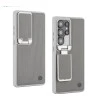 Samsung S25 Ultra Grey Titanium Leather Case