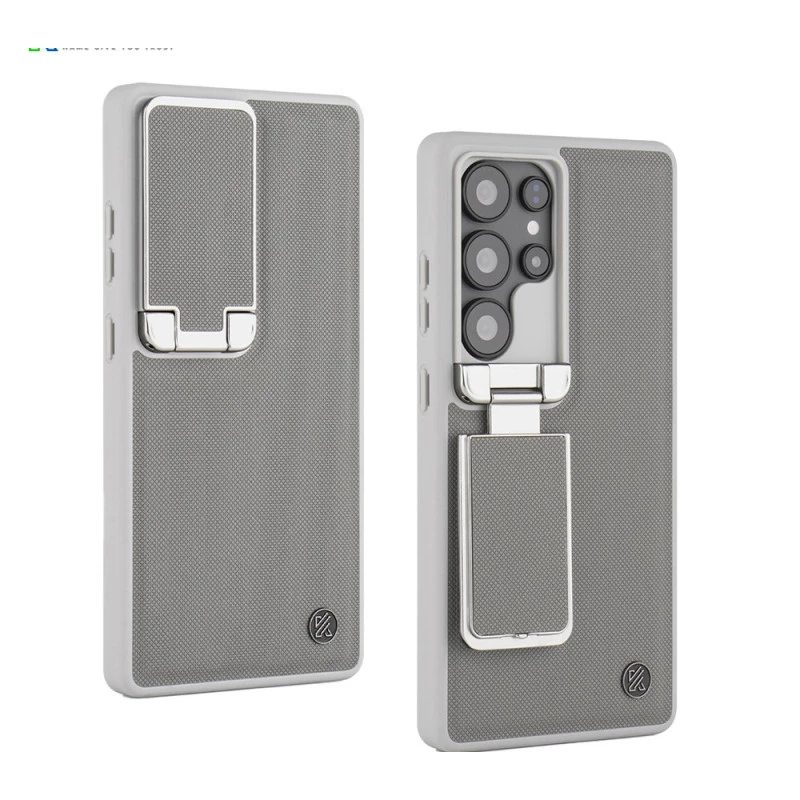 Samsung S25 Ultra Grey Titanium Leather Case