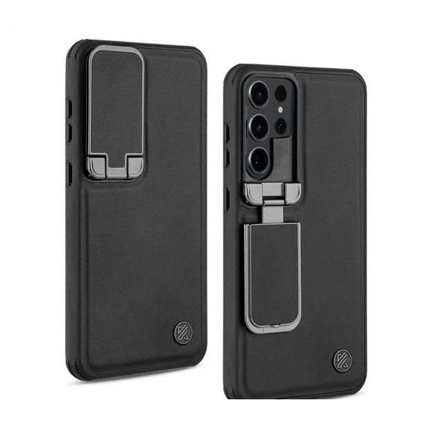 Samsung S25 Ultra Black Titanium Leather Case
