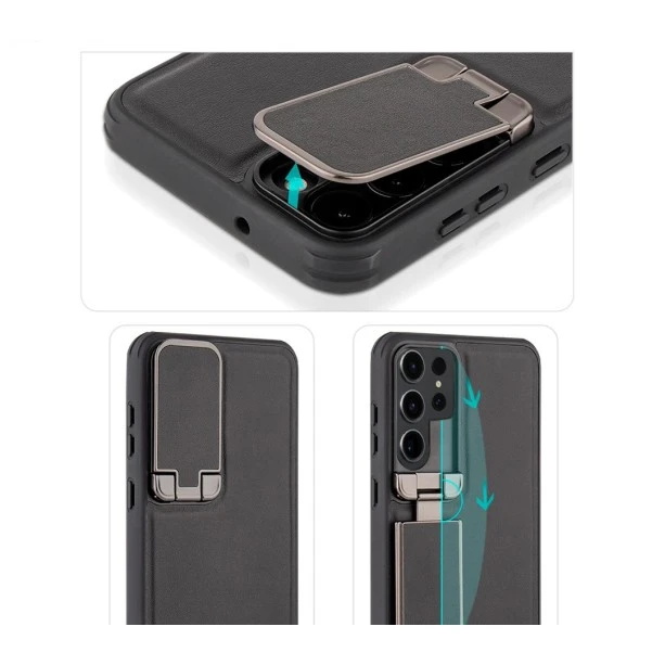 Samsung S26 Ultra Leather Case – Elegant Black Cover