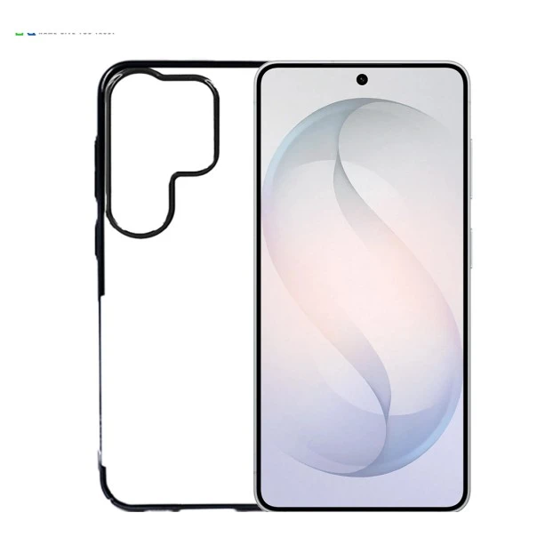 Samsung S26 Ultra Transparent Black Shockproof Case