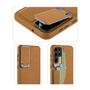 Samsung S26 Ultra Leather Case – Elegant Brown Cover