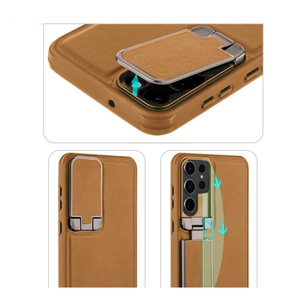 Samsung S26 Ultra Leather Case – Elegant Brown Cover