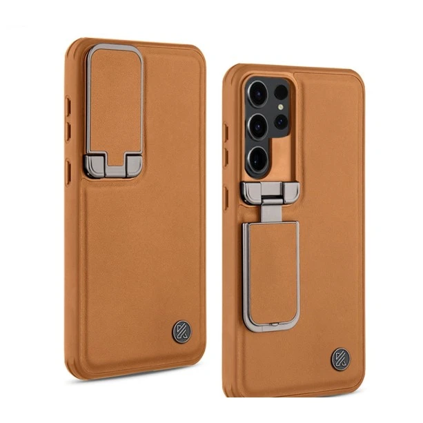 Samsung S26 Ultra Leather Case – Elegant Brown Cover