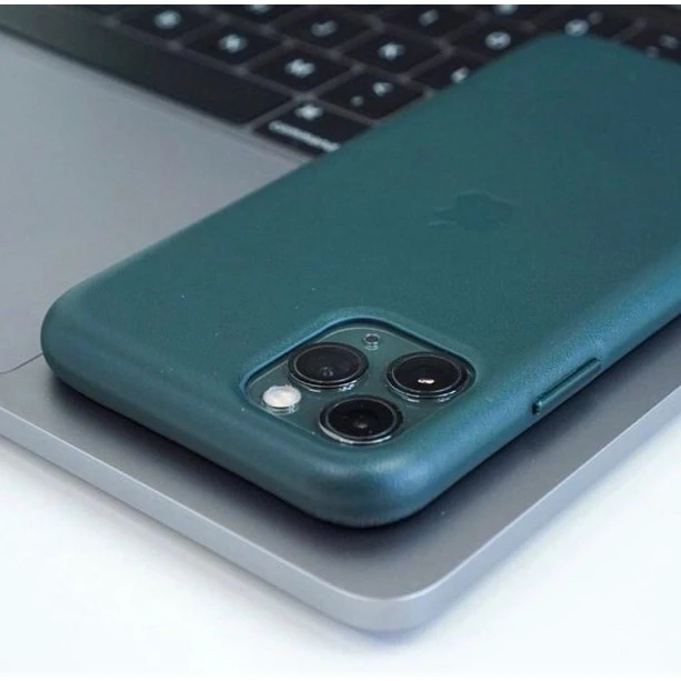 Pine Green Leather Case For iPhone