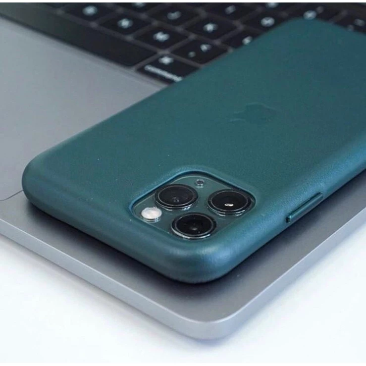 Pine Green Leather Case For iPhone