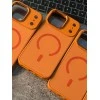 MagSafe Protective Case for iPhone with Dual-Tone Design (Orange) and Camera Protection