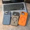 MagSafe Protective Case for iPhone with Dual-Tone Design (Orange) and Camera Protection