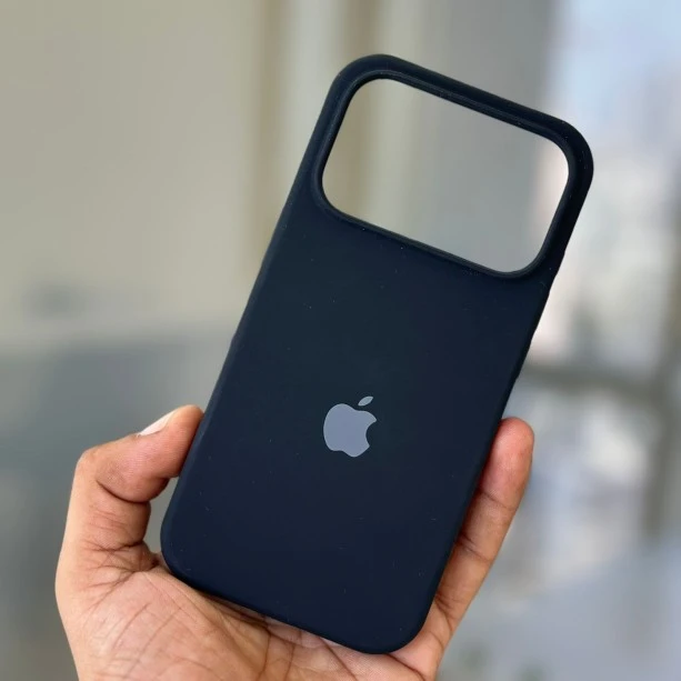 Black Silicon Case For iPhone 17 Pro Max