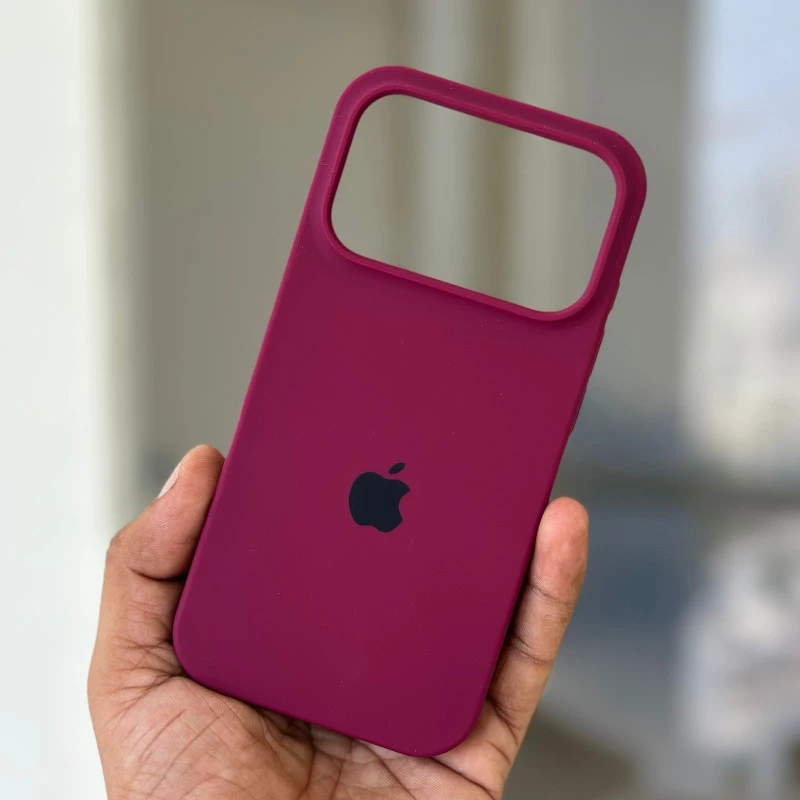 Wine Red Silicon Case For iPhone 17 Pro Max