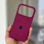 Wine Red Silicon Case For iPhone 17 Pro Max