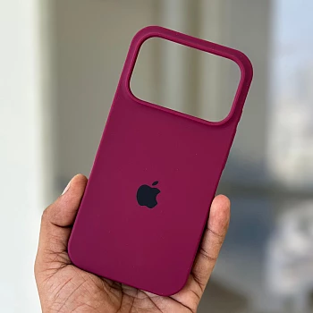 Wine Red Silicon Case For iPhone 17 Pro