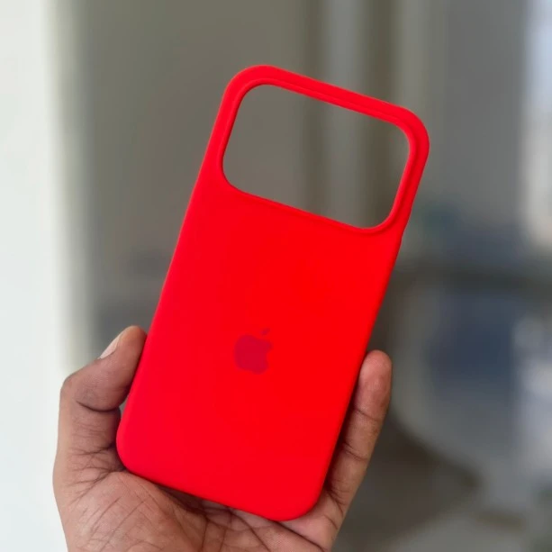 Red Silicon Case For iPhone 17 Pro Max