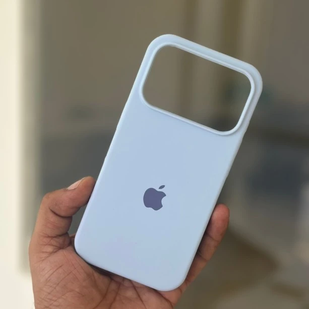 Light Blue Silicon Case For iPhone 17 Pro Max