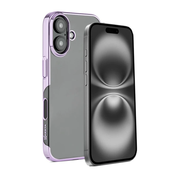 iPhone 16 Light Purple Transparent Case | Shockproof Clear Back Cover