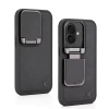 iPhone 16 Black Leather Case – Premium Elegant Shockproof Back Cover