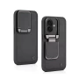 iPhone 16 Black Leather Case – Premium Elegant Shockproof Back Cover