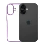 iPhone 16 Light Purple Transparent Case | Shockproof Clear Back Cover