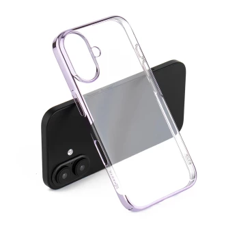 iPhone 16 Light Purple Transparent Case | Shockproof Clear Back Cover