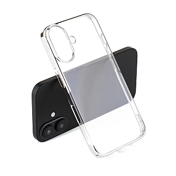 iPhone 16 Plus Noble Silver Transparent Case with Drop Protection