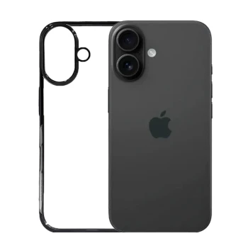 iPhone 16 Plus Noble Black Transparent Case | Shockproof Clear Back Cover