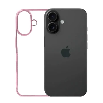 iPhone 16 Plus Light Pink Transparent Shockproof Case