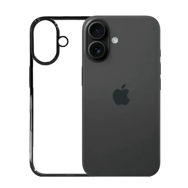 iPhone 17 Transparent Black Case – Slim & Protective
