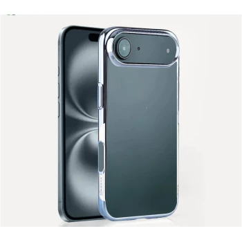 iPhone 17 Transparent Air Cover – Slim Blue Shockproof Case