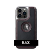 Black Leather Case With Chrome Electoplating For iPhone 12 / 12 Pro