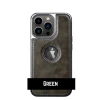 Green Leather Case With Chrome Electroplating For iPhone 12 / 12 Pro