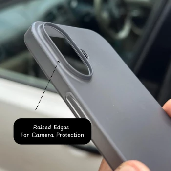 Ultra Thin Semi Transparent Case for iPhone 17 – Black | Sleek & Minimal Cover