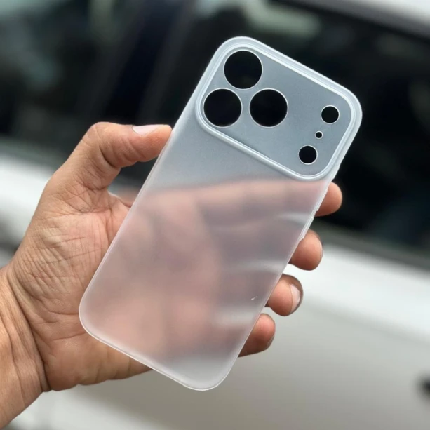 Ultra Thin Semi Transparent Case for iPhone 17 Pro Max – White | Sleek & Minimal Cover