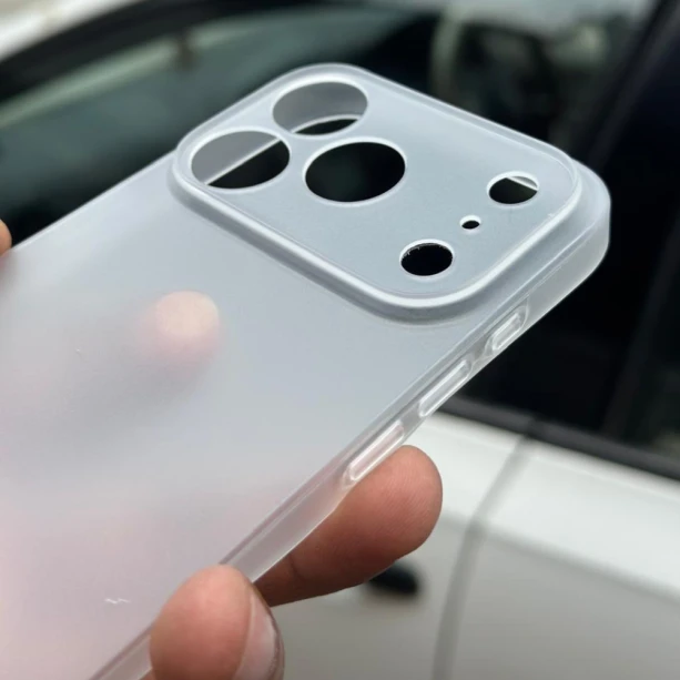 Ultra Thin Semi Transparent Case for iPhone 17 Pro Max – White | Sleek & Minimal Cover