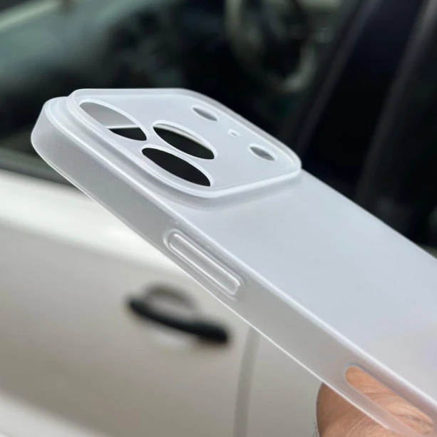 Ultra Thin Semi Transparent Case for iPhone 17 Pro Max – White | Sleek & Minimal Cover