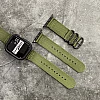Nylon Strap Green Color Compatible with iWatch Series Se/7/6/5/4/3/2/1 Size: 42mm/44mm/45mm/49mm